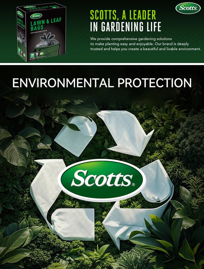 Scotts 39 Gallon 38 Bags Box Disposable Non-Rip Black Large Garbage Bags for Kitchen Cans Industrial Garden Home Commercial Multi-purpose Cleaning Supplies Durable Leak-proof Easy to Use Scotts 39 Gallon 38 Bags Box Disposable Non-Rip Black Large Garbage Bags for Kitchen Cans Industrial Garden Home Commercial Multi-purpose Cleaning Supplies Durable Leak-proof Easy to Use