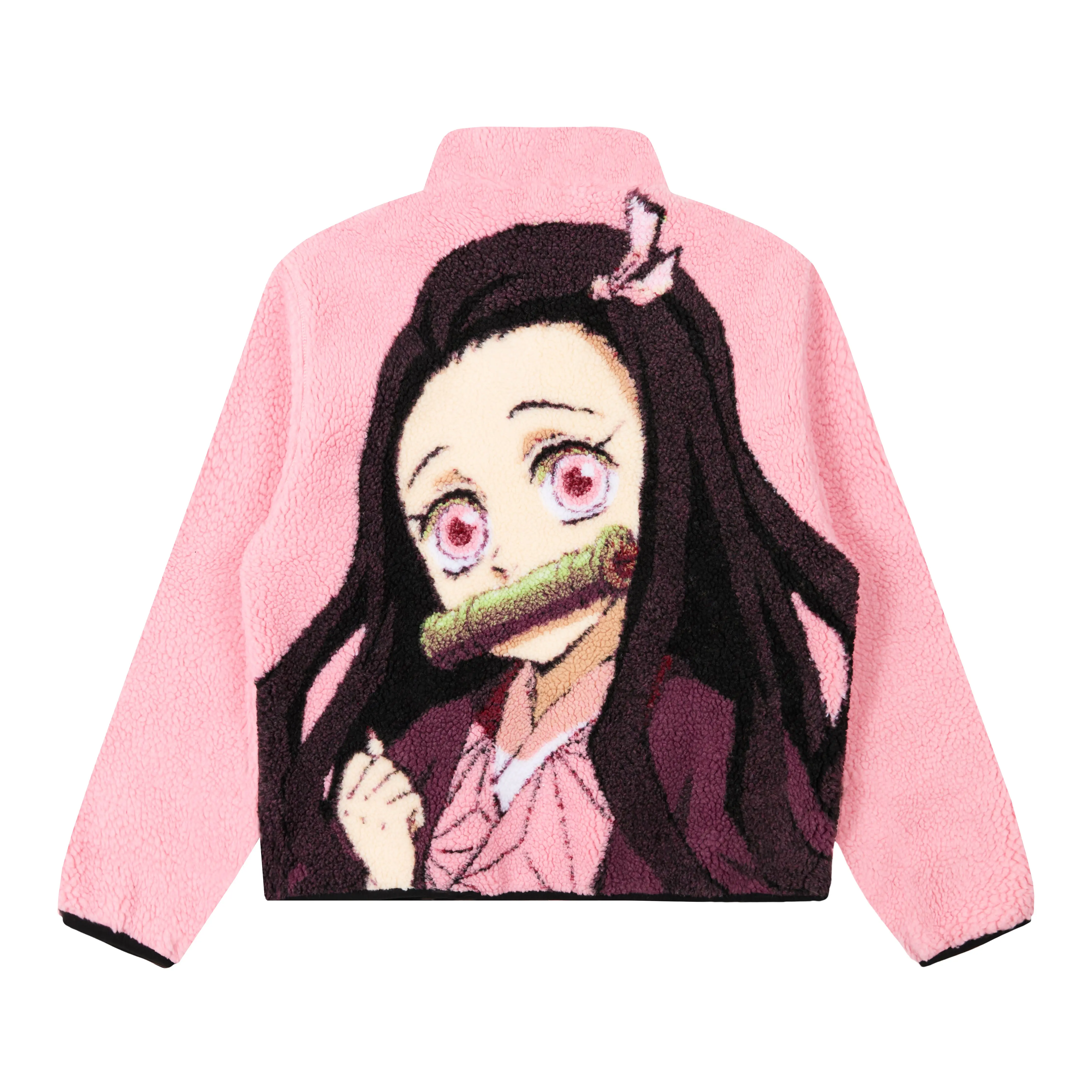 DEMON SLAYER NEZUKO SHERPA JACKET (PINK), Polyester, Tops