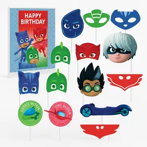 PJ Masks "Happy Birthday" Scene Setter with Photo Booth Props Kit