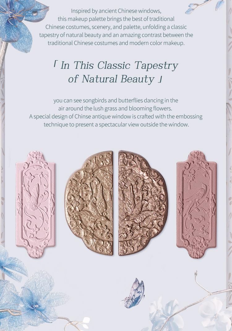 Flower Knows Butterfly Cloud Collar Collection Embossed Six-Color Makeup Palette