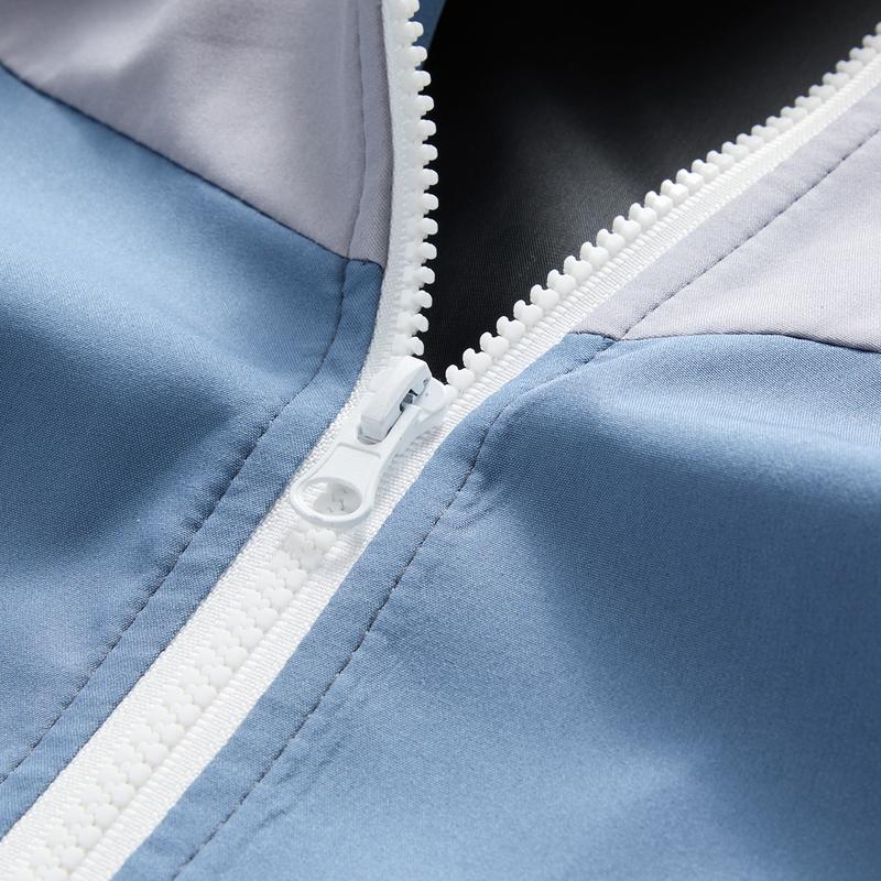 Men's Colorblock Casual Hooded Jacket & Jogger Pants Set Machine Washable Trendy All Season Outfit Regular Fit for Daily Leisure Sport Menswear Long Sleeve Clothes Suits.