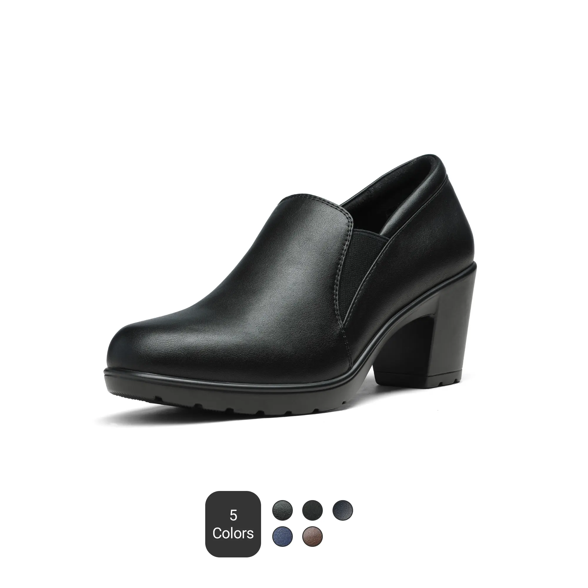 DREAM PAIRS Women's Dress Shoes Block Heel Loafers Pumps | Slip-on loafer with soft latex padded insole and lightweight sole for comfortable walking, long workday and professional wear,back to school,back to school haul