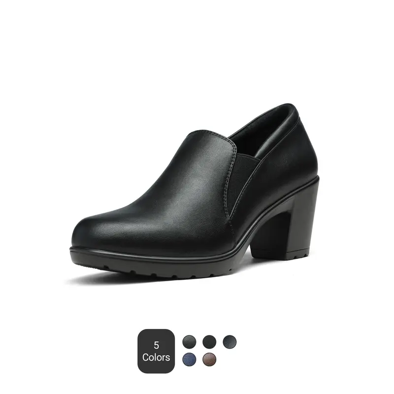 DREAM PAIRS Women's Heeled Dress Loafers Pumps - 2.75 in Heels for Women, Slip-On Walking Shoes with Soft Latex Padded Insole, Lightweight Sole for Long Workdays, Casual Professional Wear,outdoorfun