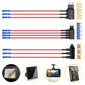 Car Add-a-Circuit Fuse Tap Adapter 10 Pack, 3 Types Standard & Mini Blade Fuse Holders Blue Red Black, For Dashcam, Car Stereo, LED Lights, Auto Accessories, Trucks, Boats | Truck Stuff Automotive #SummerVibes