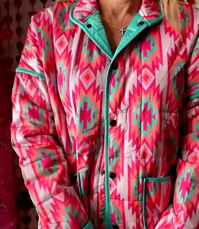 Desert Sunrise Quilted Puffer Jacket