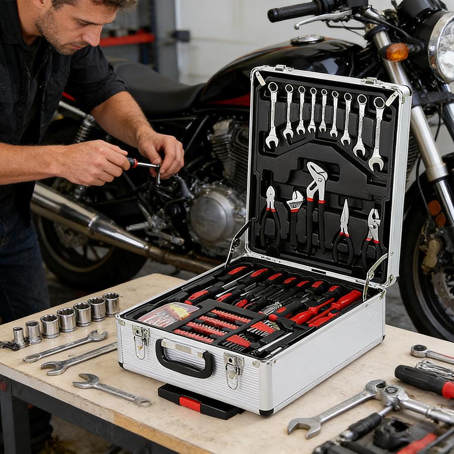 Bourvill 899PCS Large Capacity Metal Hand Toolbox, The Ultimate Home Repair Master Set - Comprehensive Toolbox, With 4 Drawers, General Household Toolkit, Simple And Durable, Auto Repair Repair Tools, No Assembly Required