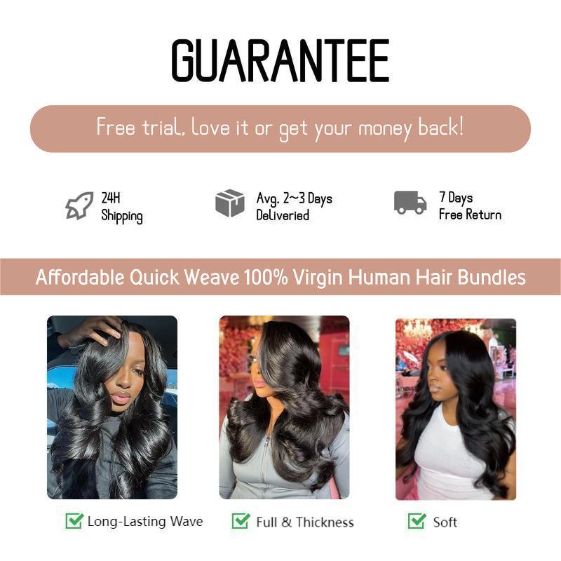 [Wequeen] 2x6 HD Lace Closure Body Wave Straight Skin-Like Closure Human Hair #1B Natural Black 14-18inch