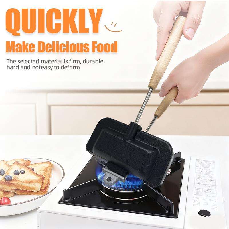 JASISS Kitchen Sandwich Grill Pan—Suitable for induction cooktops and gas stoves, it's the perfect choice for home kitchens,An excellent gift choice for Christmas and New Year.