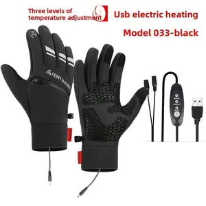Professional Rechargeable Touchscreen Windproof Winter Thermal Heated Gloves Soft Knuckle Protection & Smart Temp Control Weatherproof Heated Mittens Suitable For Cold Palms & Outdoor Sports Waterproof Touch Screen cozy gear Hand Protector Breathable