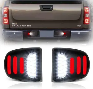 Red OLED Neon License Plate Lights – 2-Piece Direct-Fit Kit for Silverado, Sierra, Tahoe, Yukon & Escalade (1999–2024 Models)