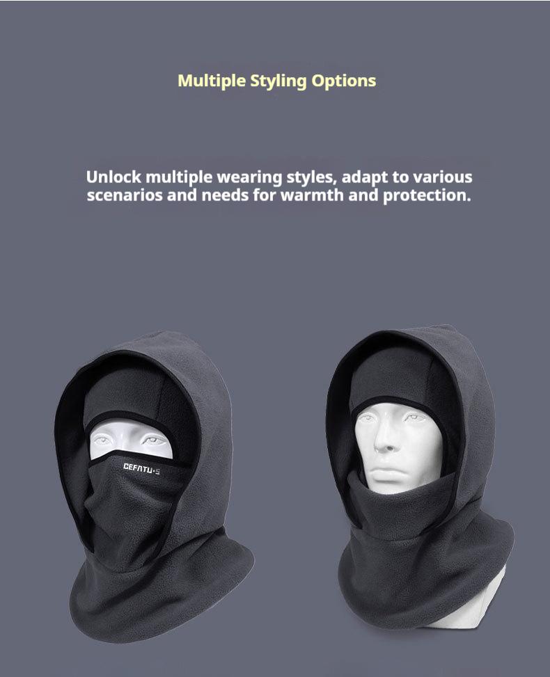 Outdoor winter warm hat neckband integrated cycling mask sports ski head cover neck windproof cold