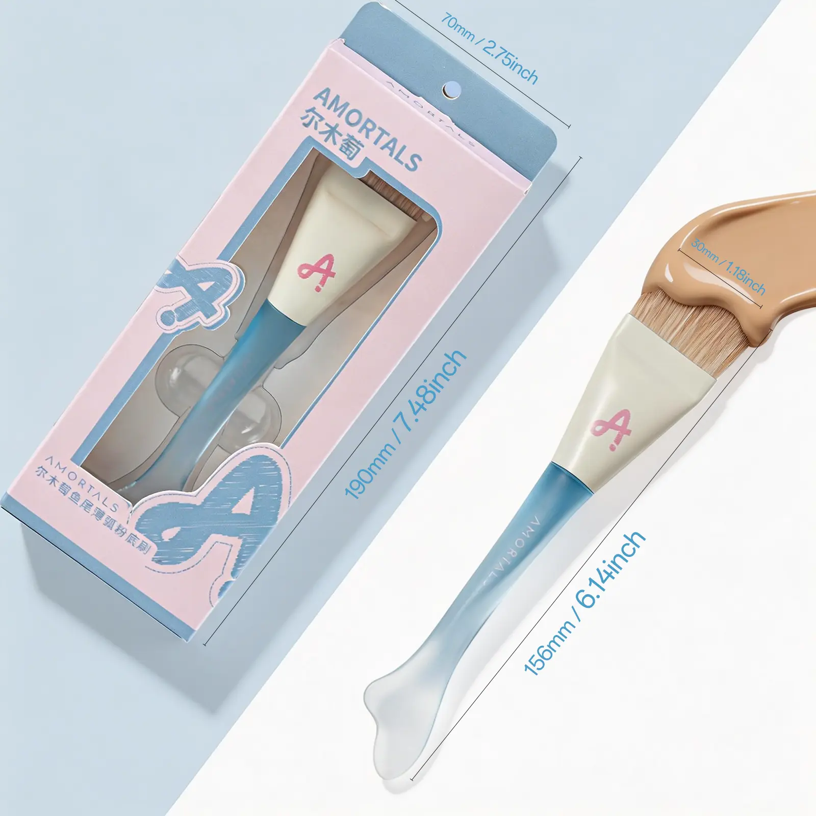 AMORTALS Fishtail Foundation Brush makeup brush foundation brush