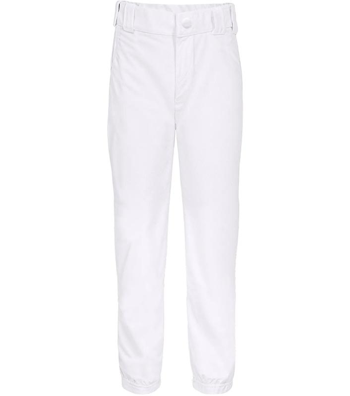 Penveer Pull-Up Youth Baseball Pants, Quarter Open Fly Boys Baseball Pants with Durable Snap & Elastic Bottom, T Ball Pants - (White) Sports Jogger Sweatpants Tracksuit Outfit