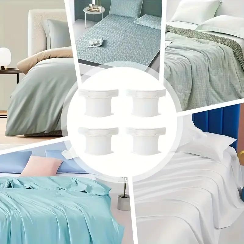 No-Slip Bed Sheet Holders with Locking Clips – Heavy Duty Grippers for Deep & Standard Mattresses (Twin/Full/Queen/King) – Keeps Fitted Sheets Tight All Night!