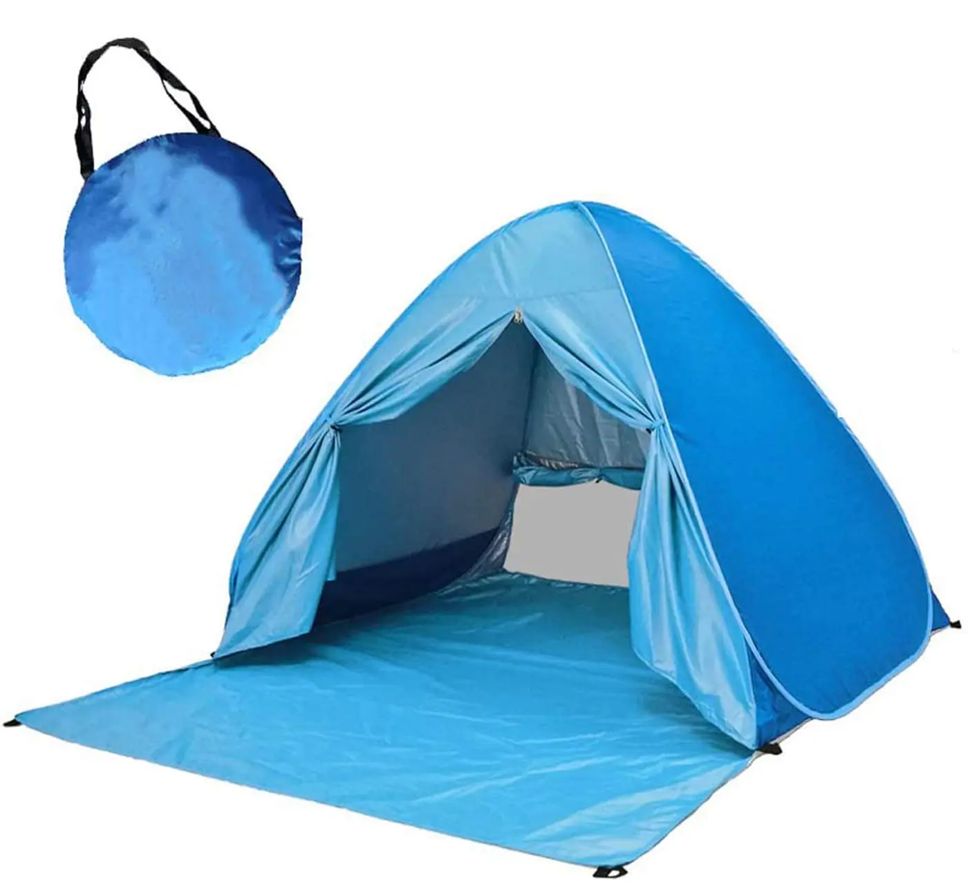 Pop Up Beach Tent – for 3-4 Person UPF 50+ UV Sun Protection Beach Shade Pop Up Sun Shelter with Carry Bag and Tent Stakes for Beach, Park, Camping (X-Large)