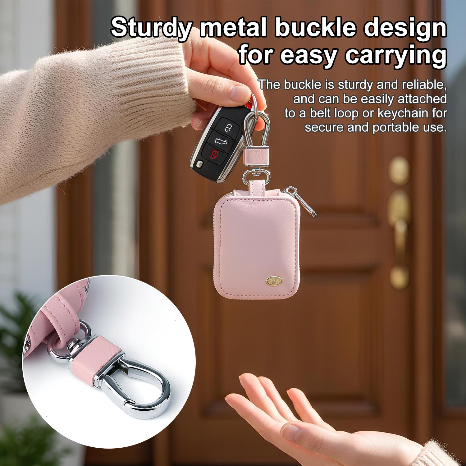 PU Leather Mini Earbuds Case For AirPods  Pro 4/3/2/1/Samsung Galaxy Wired Earbuds,Portable Dustproof & Anti-scratch Travel Wireless Earbuds Bag,Protective Storage Pouch Bag with Mesh Pocket & Keychain