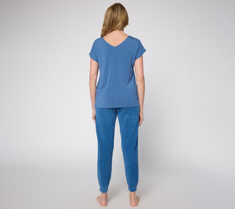 Barefoot Dreams Regular Modal Double V-Neck Dolman and CCUL Jogger