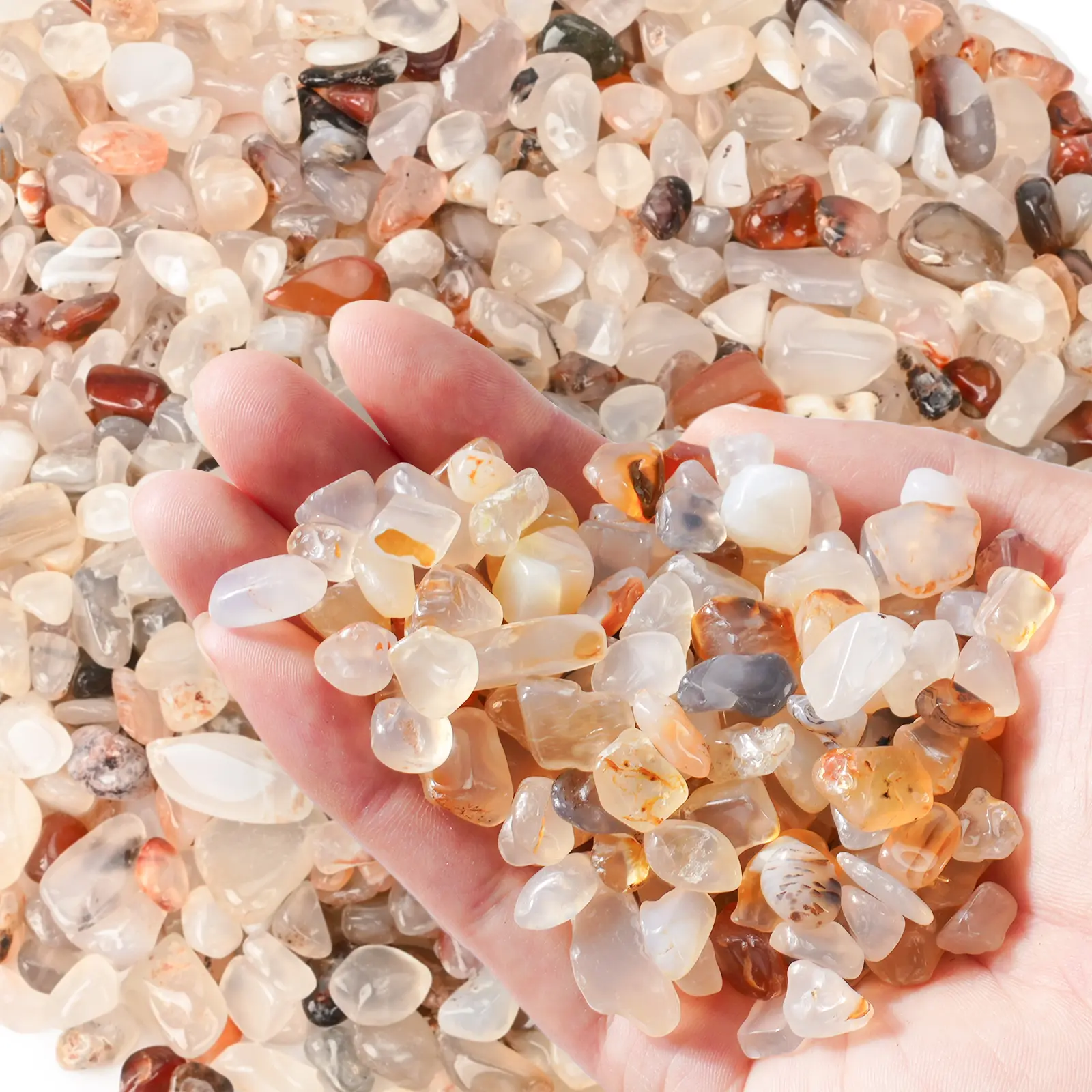 Natural Polished River Rocks Decorative Pebbles - 3 LB-18 LB Versatile Outdoor Landscape Decorative Stones for Indoor and Outdoor Plants, Aquarium Landscaping, Vases