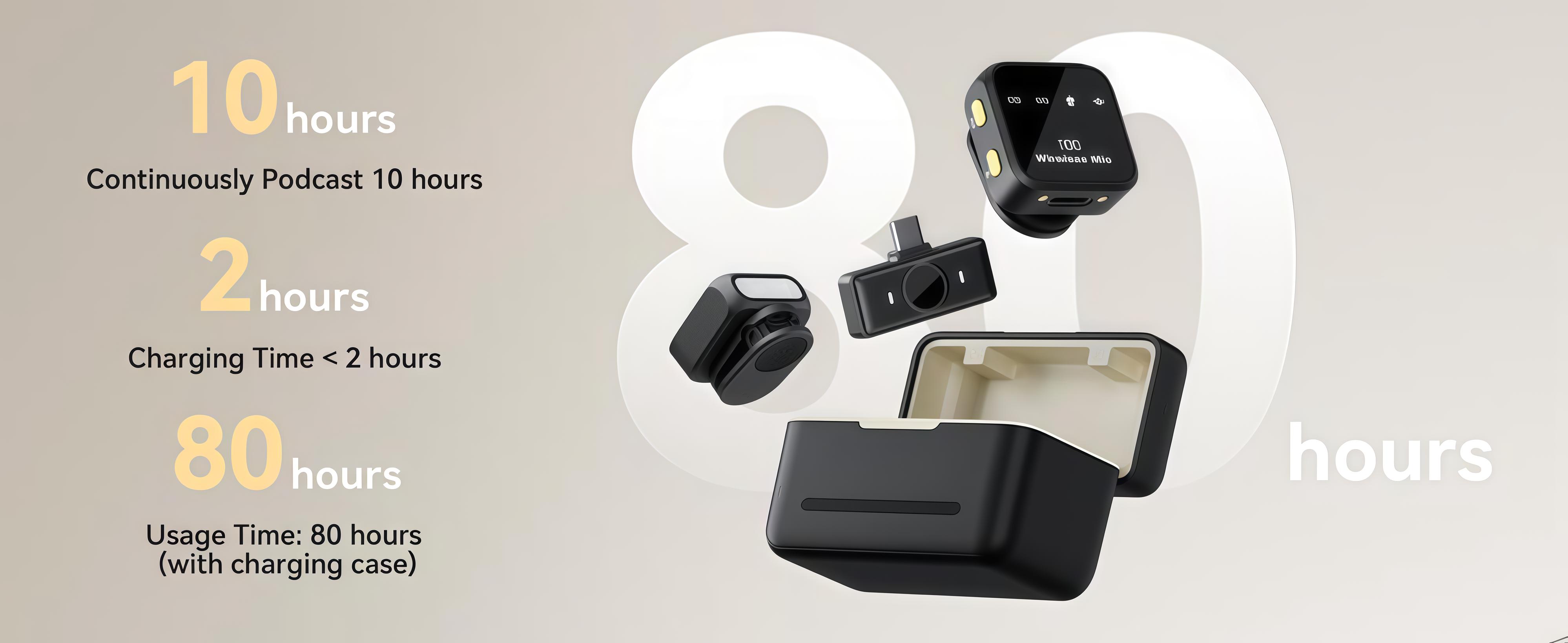 Wireless Lavalier Microphone for iPhone iPad Android With Charging Case Audio Smartphone Audio Smartphone