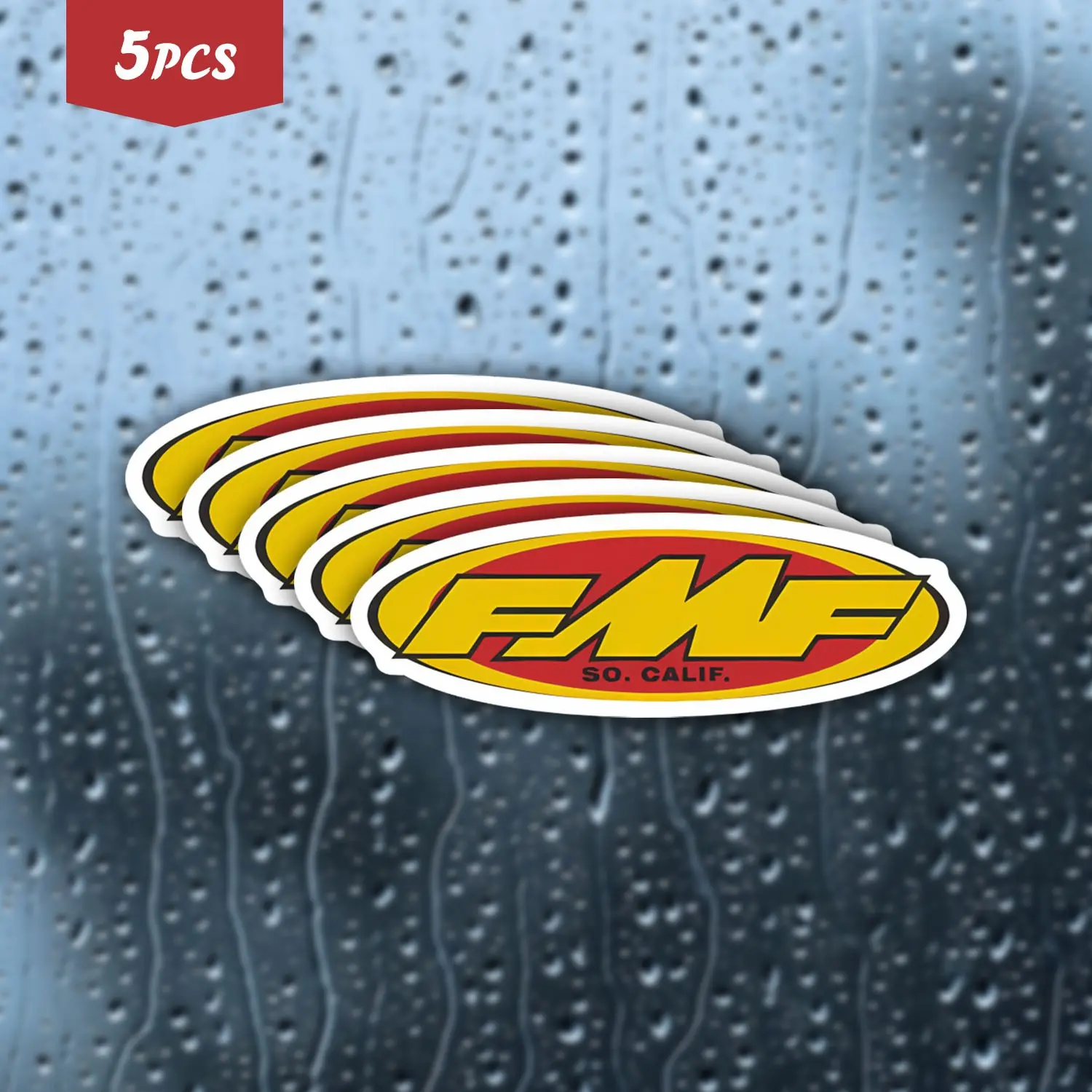 5Pcs "SO. CALIF." Oval Logo Waterproof Vinyl Sticker, Bold Racing Self-Adhesive Decal, Suitable For Dirt Bikes, Laptops, Toolboxes, Ideal For Motocross Enthusiasts, Off-Road Riders And Brand Fans, Car Decals, Sticker For Cars, Car Stickers