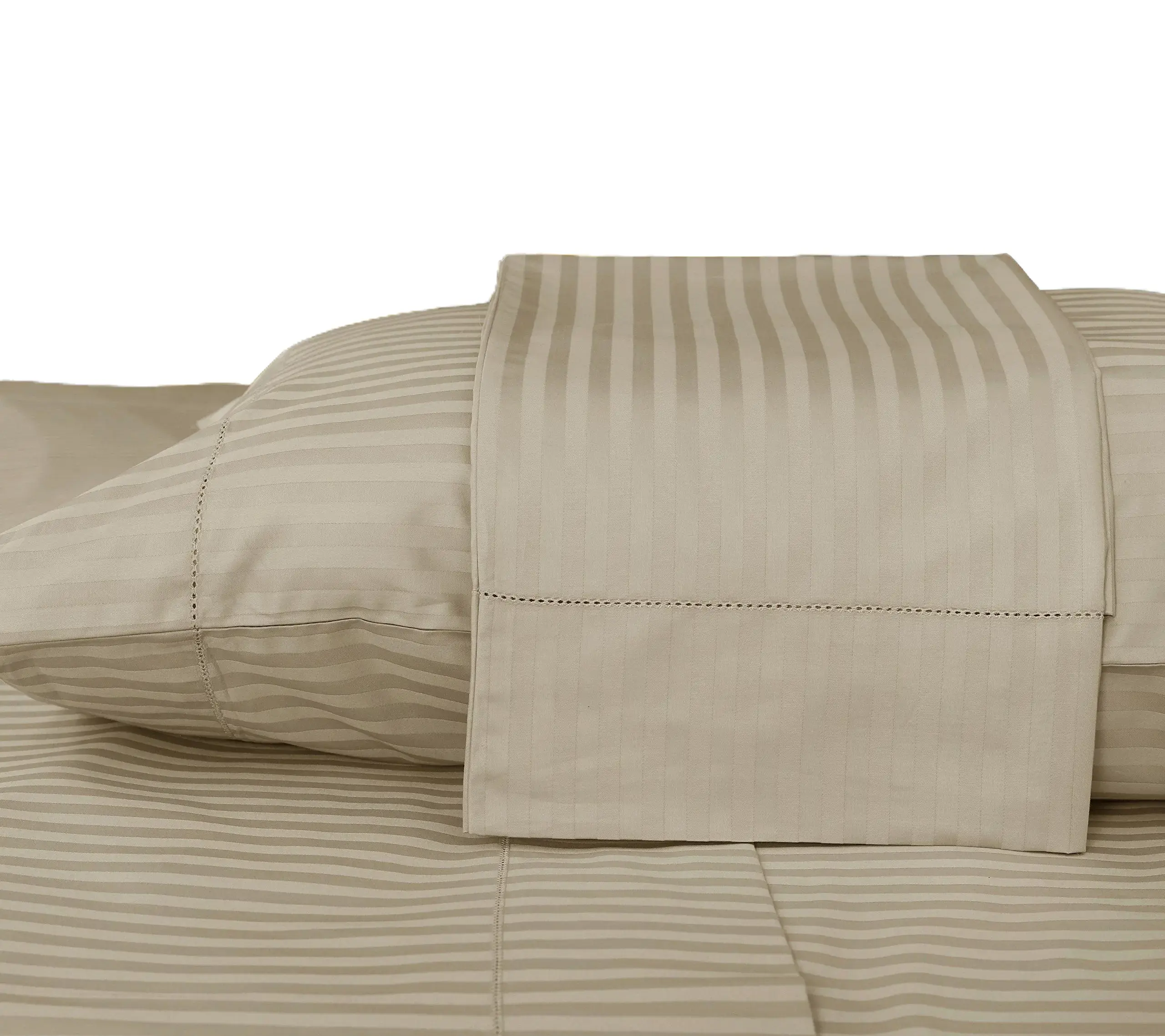 Threadmill Home Linen Luxury Stripe Cotton Pillow Cases - 600TC, Airflow Design, Breathable, Durable, Hotel-Soft Touch, Cooling Bedding, Silky Sheets, Home Bedding with Durability & Softness, Everyday
