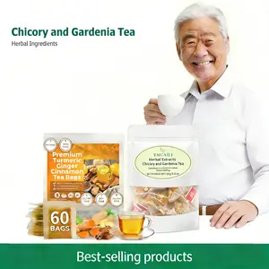 Herbal health tea combo pack (turmeric and ginger tea + chicory and gardenia tea) is a 100% naturally extracted blend of teas. Buy two at once for a unique experience. A must-have for men and women seeking health and wellness Cooling Relief