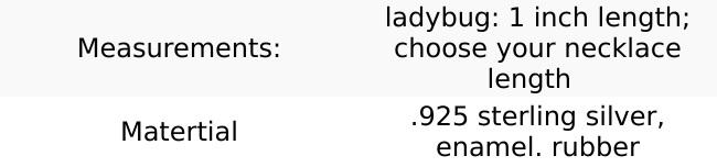 Big & Bright Ladybug Charm Necklace