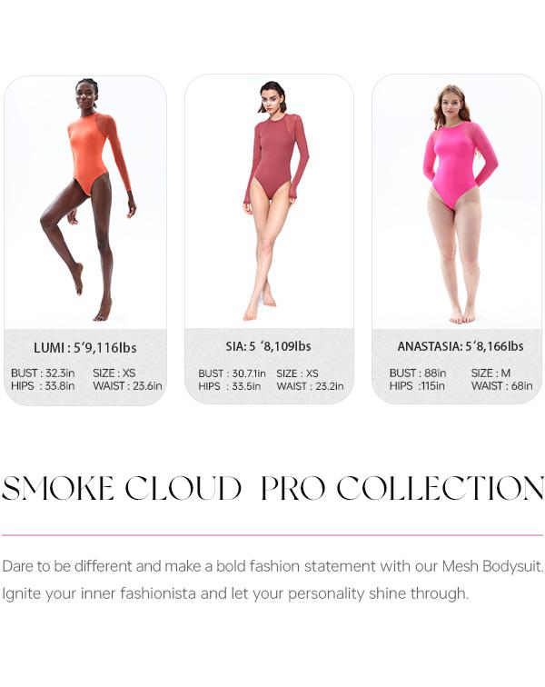 PUMIEY Mesh Long Sleeve Bodysuit for Women Crew Neck Body Suits Minimalist Round Neck Sheer Top Womenswear Underwear TikTokShopHolidayHaul