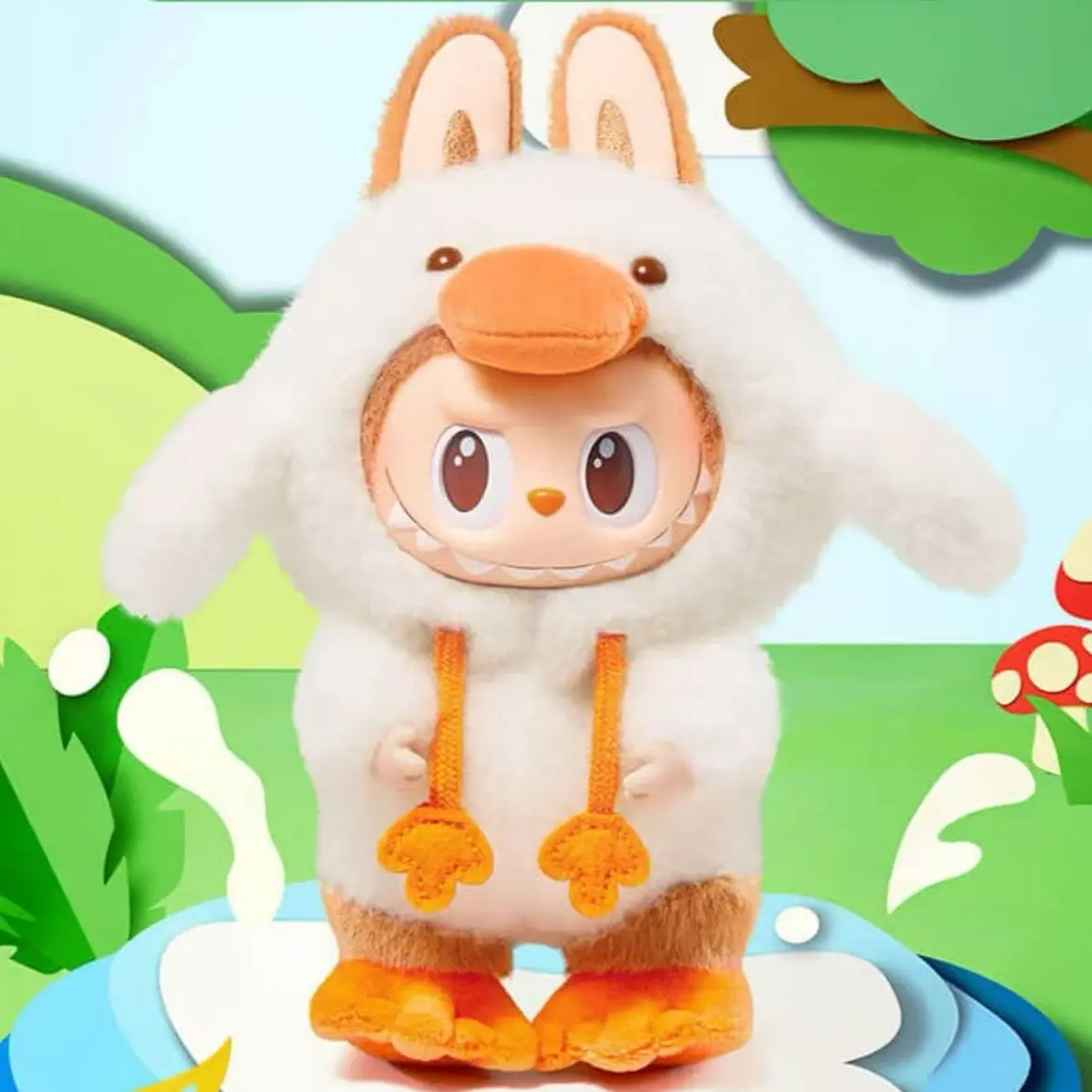 Labubu Forest Fairy Tale Vinyl plush Hanging Card Keychain figurine collectibles Keychains