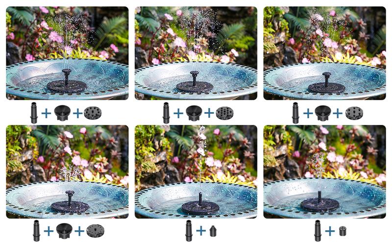 AISITIN 3.5W Solar Fountain, Solar Powered Fountain Pump with 6 Nozzles, Solar Birdbath Fountains for Bird Baths, Garden Decoration, Ponds, Fish Tank and Aquarium AISITIN 3.5W Solar Fountain, Solar Powered Fountain Pump with 6 Nozzles, Solar Birdbath Fountains for Bird Baths, Garden Decoration, Ponds, Fish Tank and Aquarium