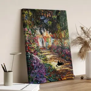 Klimt Garden Cat Art Print Funny Black Cat Poster