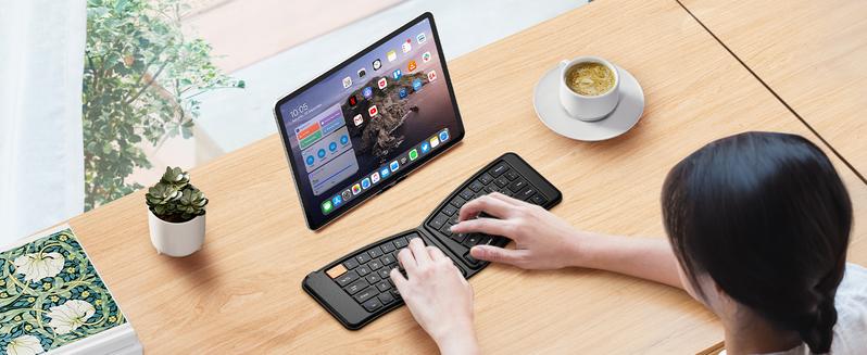 ProtoArc Ergonomic Foldable Keyboard, XK03 Split Folding Travel Bluetooth Keyboard, Ultra Slim, Portable for iPad, iPhone, Tablet, Laptop, PC ProtoArc Ergonomic Foldable Keyboard, XK03 Split Folding Travel Bluetooth Keyboard, Ultra Slim, Portable for iPad, iPhone, Tablet, Laptop, PC