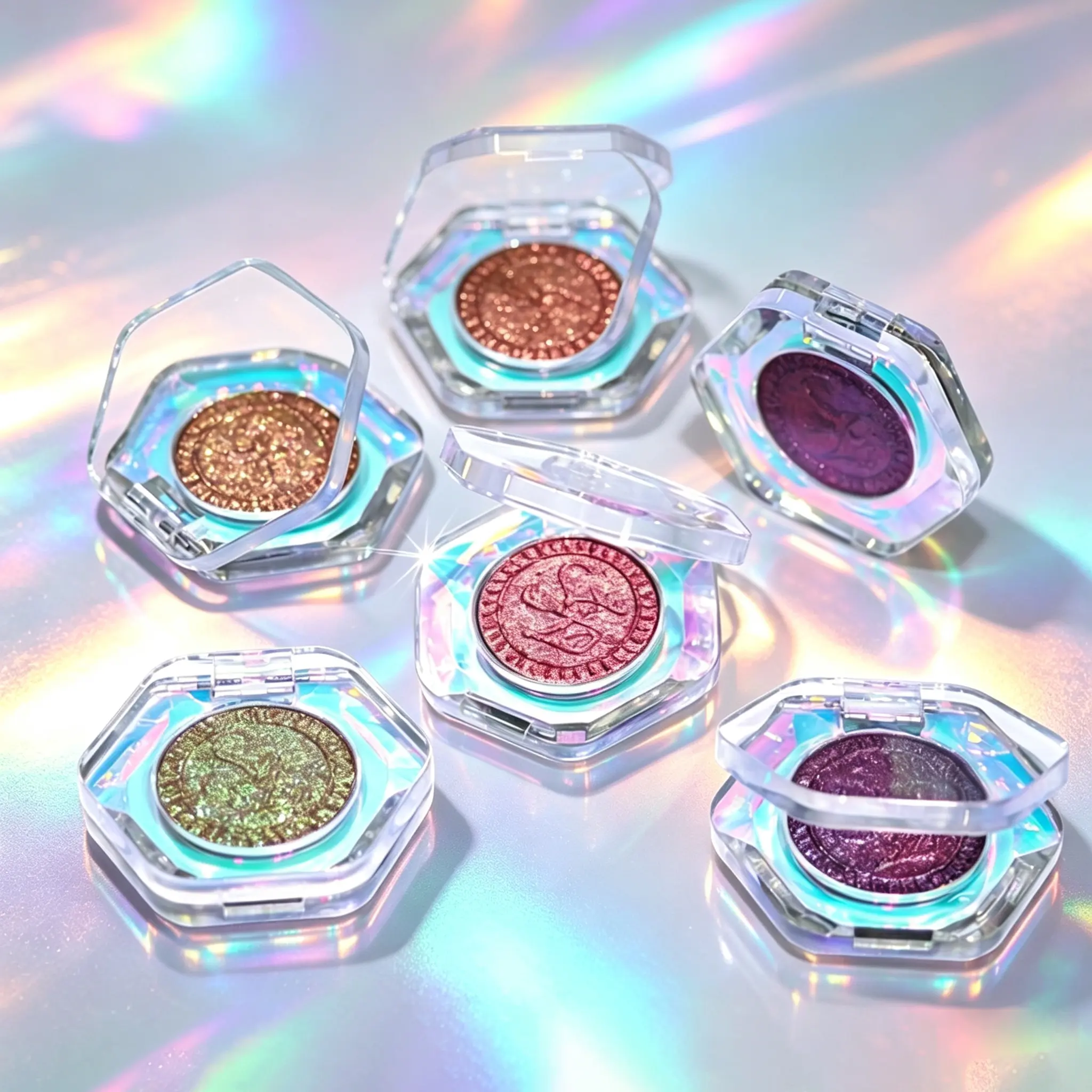 SheenEffect Dreamshift Multichrome Glitter Palette - Eye Glitter, Glam Fierce, Holo, Chameleon Eyeshadow for Futuristic Euphoria Glam All-Over Glimmer Eye Makeup Products, Eye Glitter Eyeshadow
