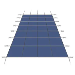 Garvee Inground Pool Safety Cover 20' x 38',Heavy Duty  Mesh Safety Pool Covers Pool Safety Cover Fits 18 x 36 Ft Swimming Pool, Blue