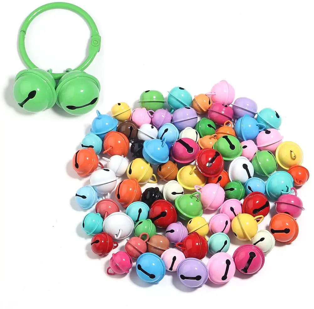 30pcs/lot 14/17/22mm Mix Color Metal Jingle Bells Loose Beads Festival Party Christmas Decoration DIY Crafts Jewelry Accessories
