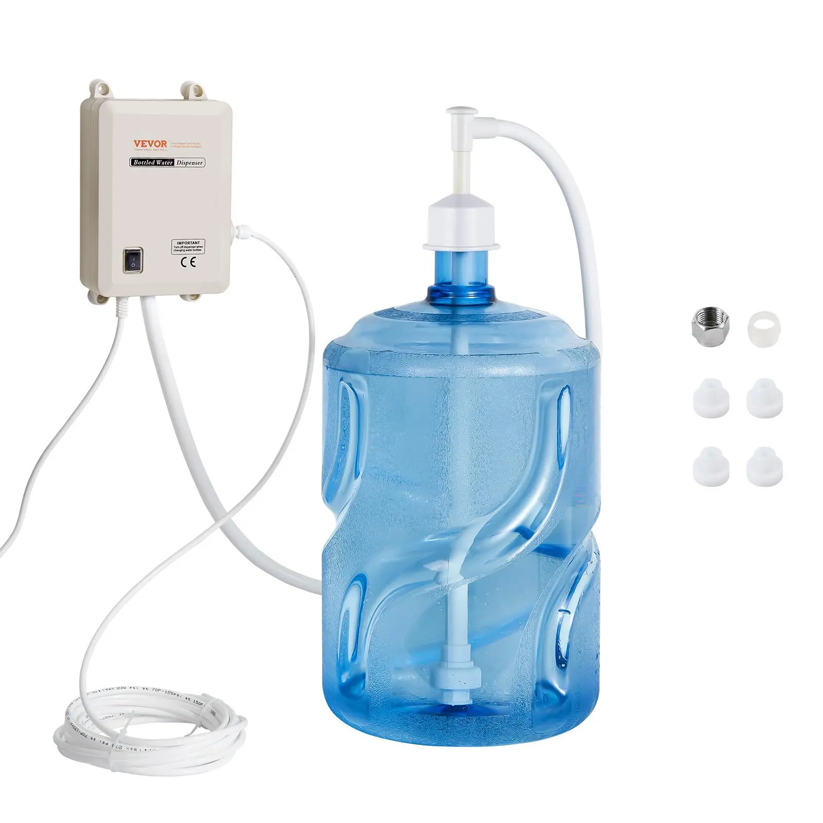 【Summerfinds】VEVOR Water Pump System for 5 Gallon Bottles, Automatic Electric Dispenser, Single Inlet, Suitable for Coffee/Tea Appliances, Fridges, Ice Machines