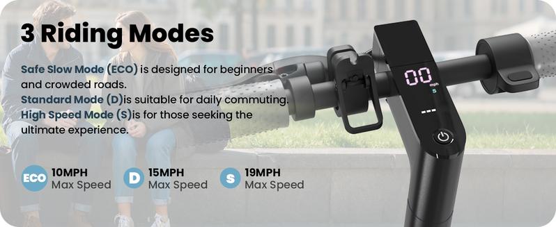 TTS D8 Electric Scooters for Adults 350W Motor 19MPH Top Speed Foldable E-Scooter with Dual Braking App Control Best Christmas Gift