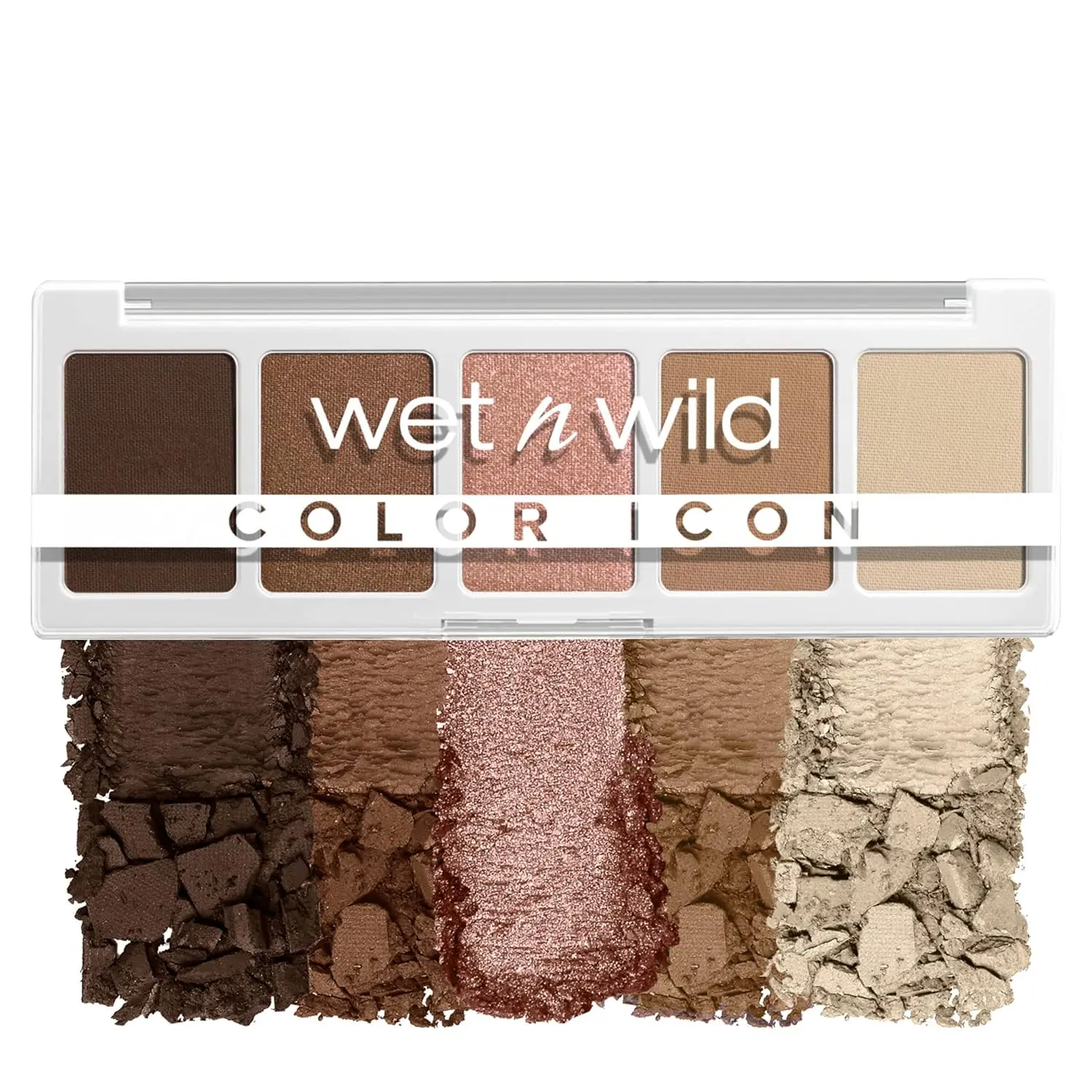 5-Pan Color Icon Eyeshadow Palette - Matte, Shimmer, Metallic Finishes, Long-Wearing, Rich Buttery Pigment, Setting, Cruelty-Free - Walking On Eggshells Makeup