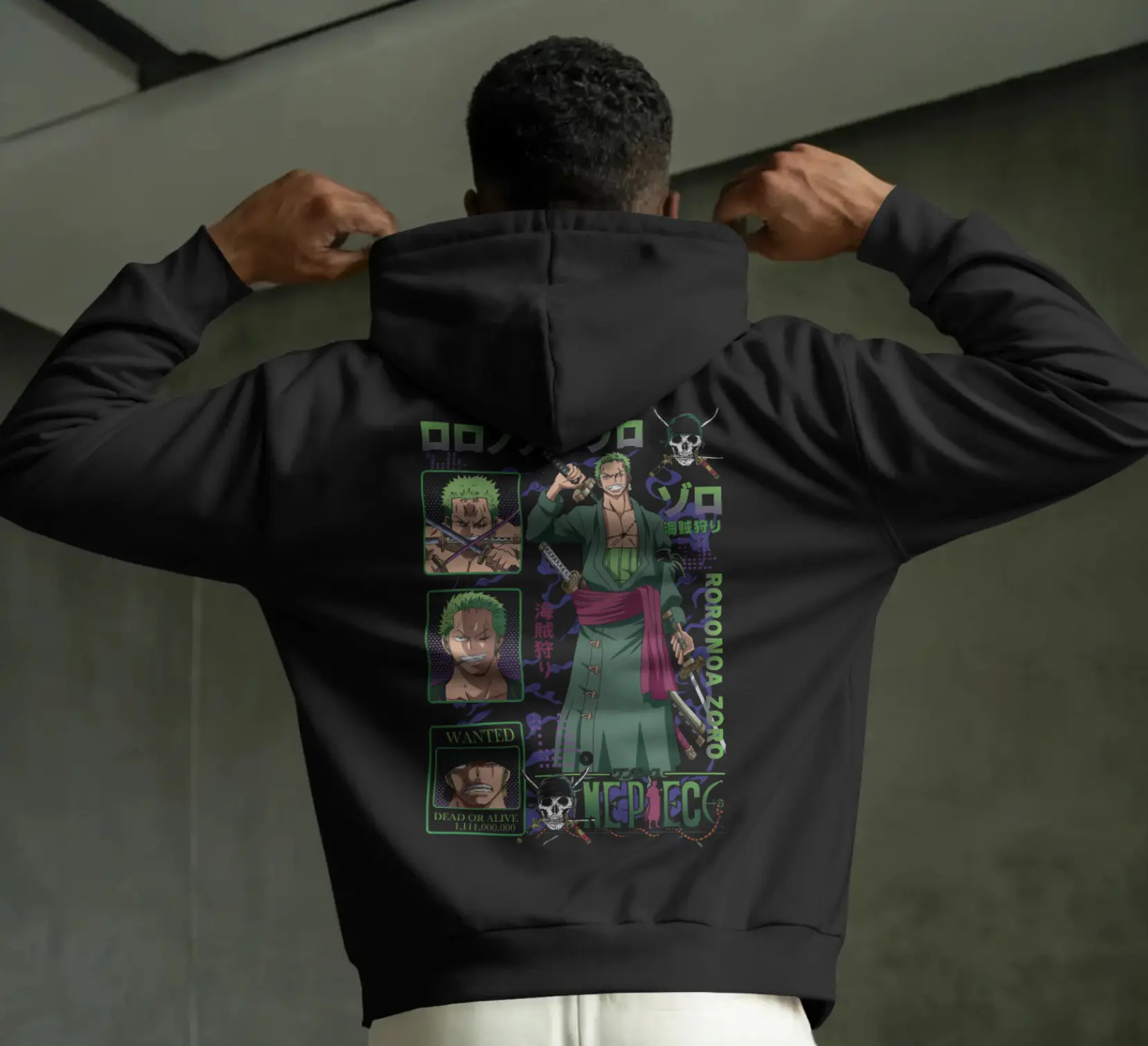 Roronoa Zoro Anime Character Hoodie | Manga Panels Graphic Sweatshirt l straw hat crew