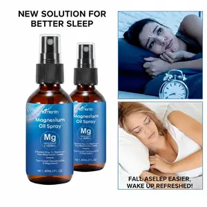 Magnesium oil spray, available in 1/2/4 bottles. Fast-absorbing foot and body spray, essential magnesium supplement spray for the body, enhances body health and comfort.