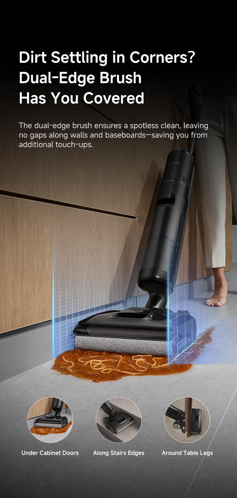DREAME H12 PRO Wet Dry Vacuum Cleaner, Smart Floor Cleaner Cordless Vacuum and Mop for Hard Floors, One-Step Edge to Edge Cleaning with Hot Air Drying Black DREAME H12 PRO Wet Dry Vacuum Cleaner, Smart Floor Cleaner Cordless Vacuum and Mop for Hard Floors, One-Step Edge to Edge Cleaning with Hot Air Drying Black
