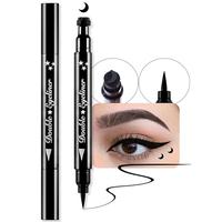 1Pcs 02# Black Moon Face Stamp & Eyeliner