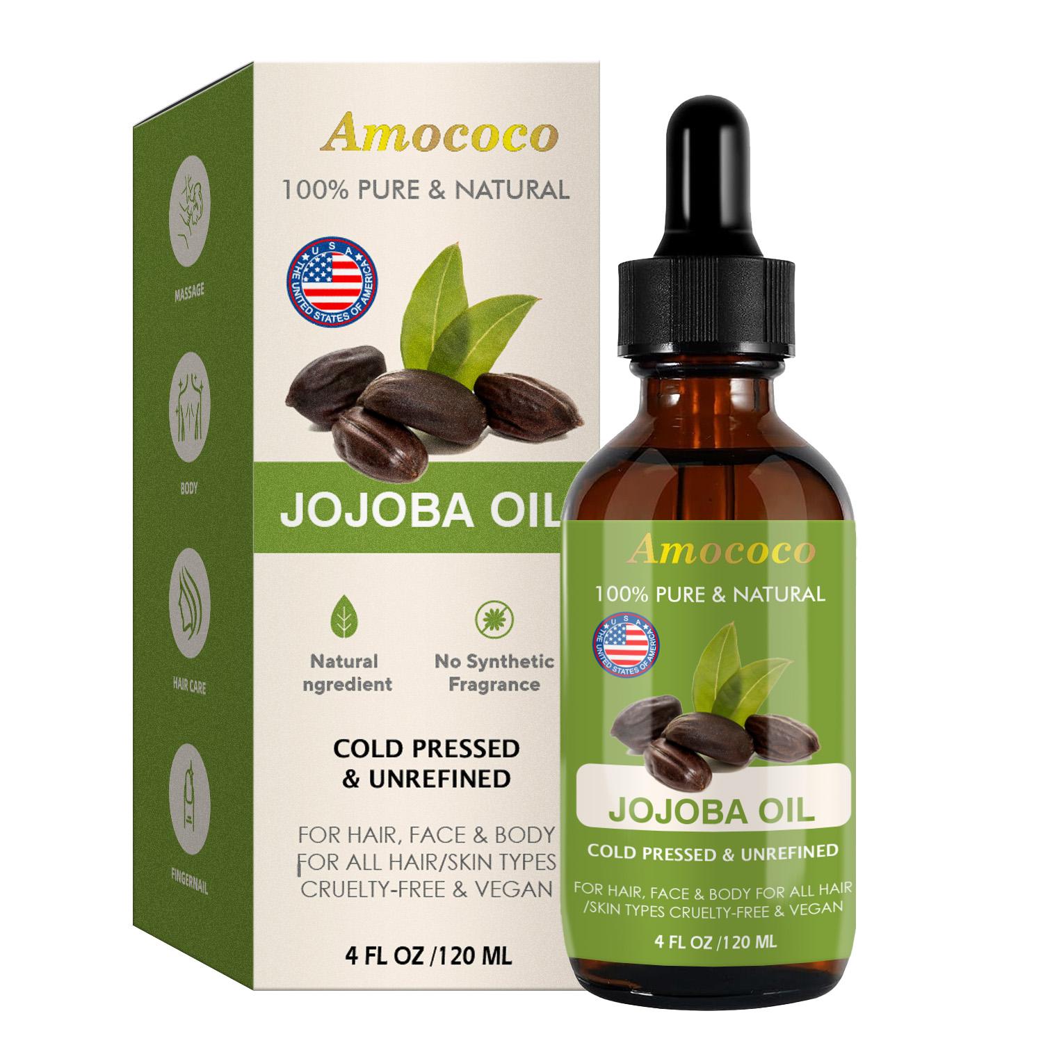 100% natural Jojoba Oil Essential Oil Massage oil, organic Jojoba oil - pure Jojoba oil, suitable for skin, hair, nail care