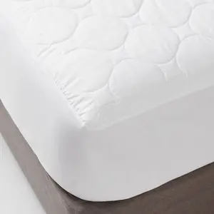 King Waterproof Quilted Mattress Pad - Room Essentials: Microfiber, Fits 15" Depth, OEKO-TEX Certified