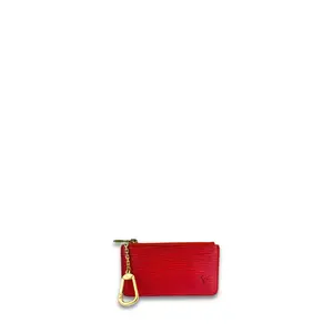 Pre-owned Louis Vuitton Epi Leather Small Leather Goods Red Epi Key Pouch