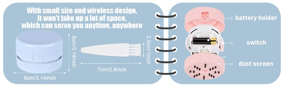 Portable Mini Desktop Cleaner, Handheld Keyboard Cleaner Mini Handheld Cleaning Tool for Home Office Desktop accessories,handheld vacuum cleaners,art beadsdebris cleaners, home and car dust collectors, compactdesktop cleaners