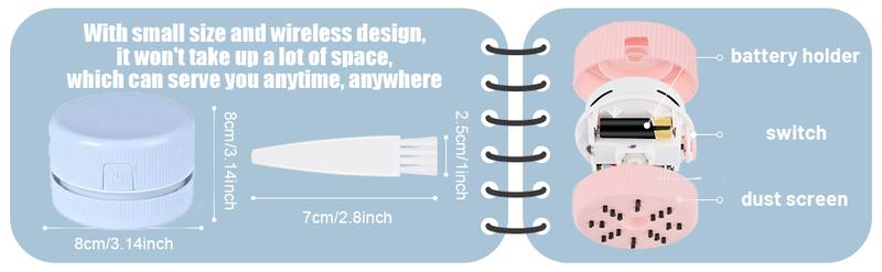 Portable Mini Desktop Cleaner, Handheld Keyboard Cleaner Mini Handheld Cleaning Tool for Home Office Desktop accessories,handheld vacuum cleaners,art beadsdebris cleaners, home and car dust collectors, compactdesktop cleaners