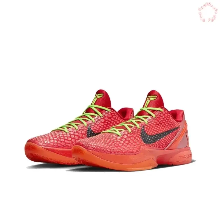 Bright Red Fluorescent Laced Basketball Sneakers, Scale-textured 3D Woven Upper, Shock-Absorbing Soft Midsole, Reduce Foot Soreness During Long Court Matches
