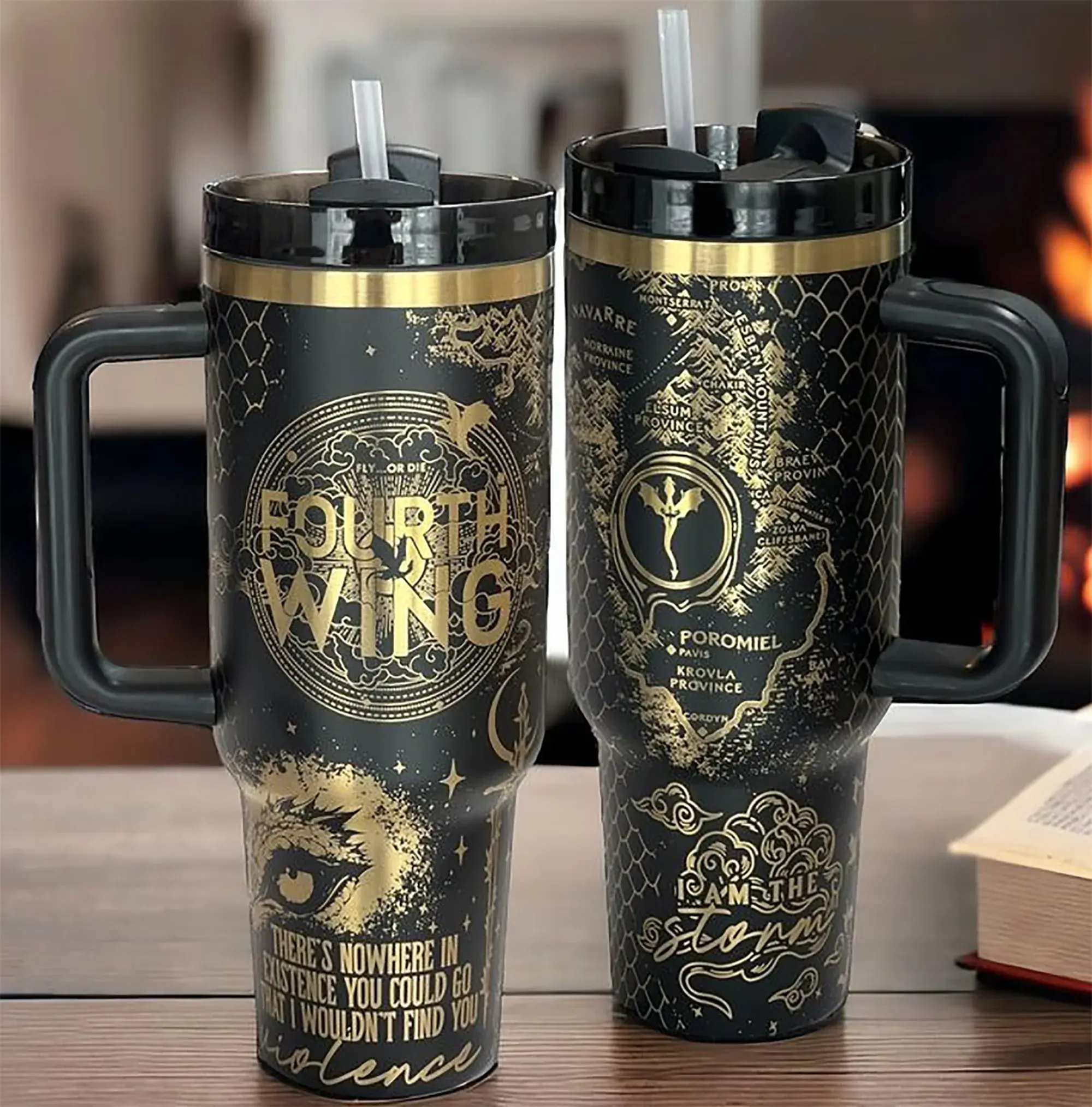 Fourth Wing Tumbler 40oz, Basgiath Tumbler, The Empyrean Tumbler Gift