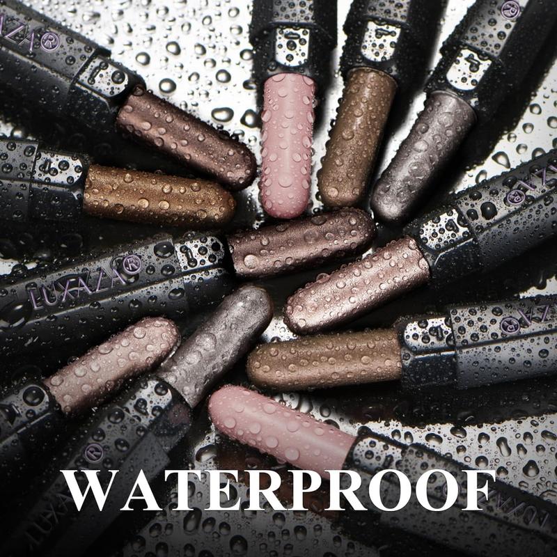 Neutral Eyeshadow Stick Makeup 6PCS Set, Brown Nude Metallic Shimmer Matte Cream Eye Shadow Palette Eyeliner Brightener Pencil Crayon, Halloween Makeup - BROWN CANYON